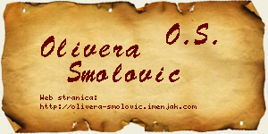 Olivera Smolović vizit kartica